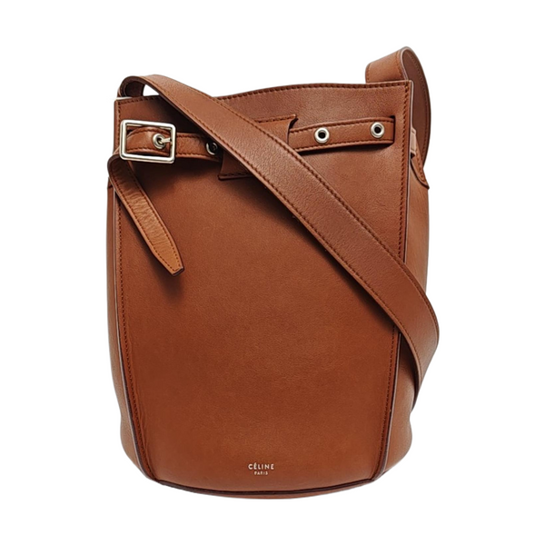 Authenticated pre-owned  BIG BAG Calfskin Brown - Bucket Bag at Looply
