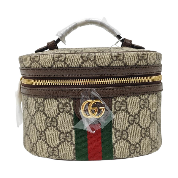 Ophidia Mini Monogram Coated Canvas Beige