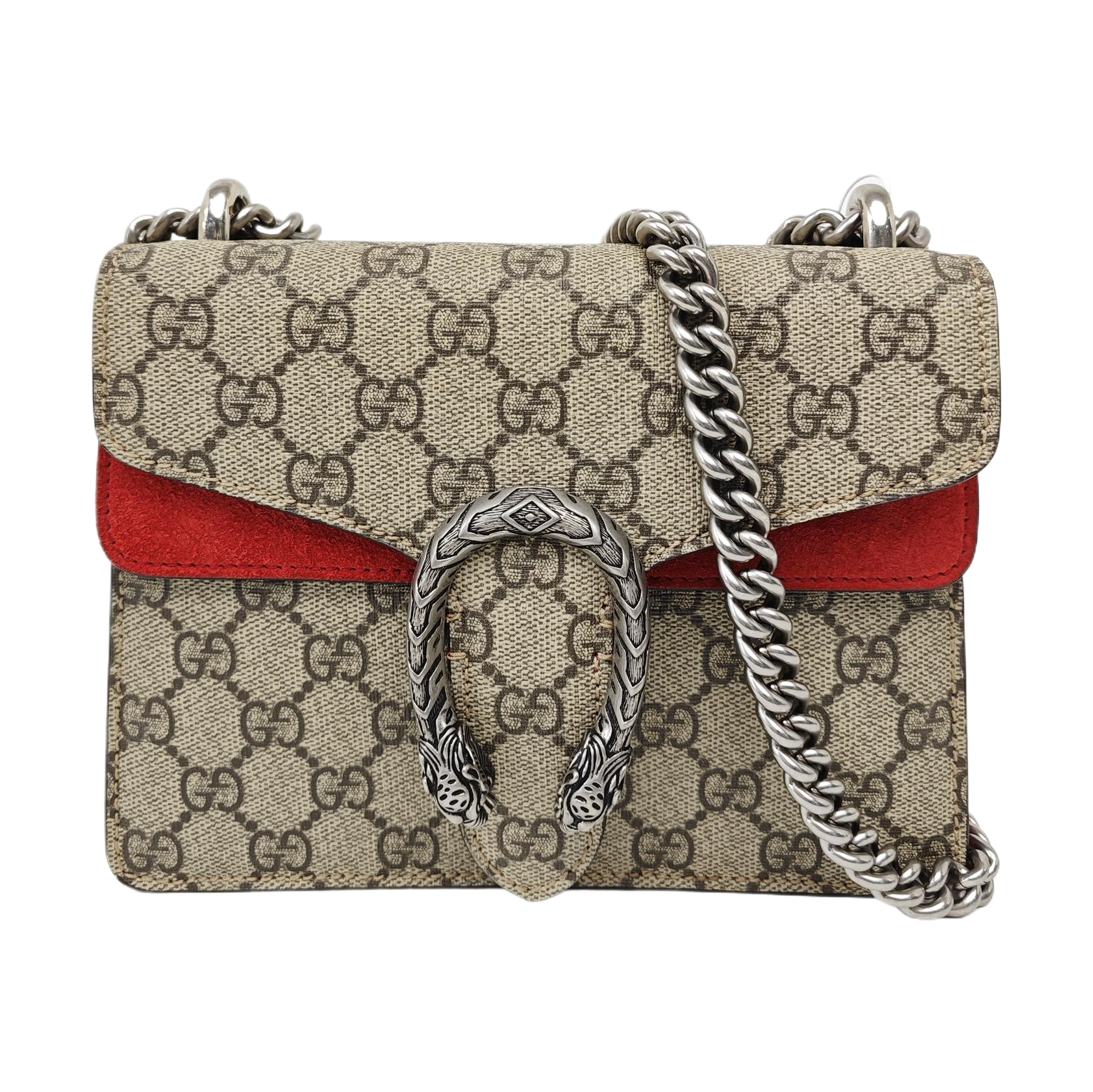 Dionysus Mini Monogram Coated Canvas Beige