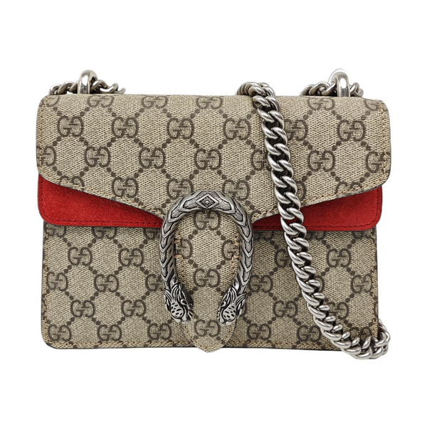 Dionysus Mini Monogram Coated Canvas Beige