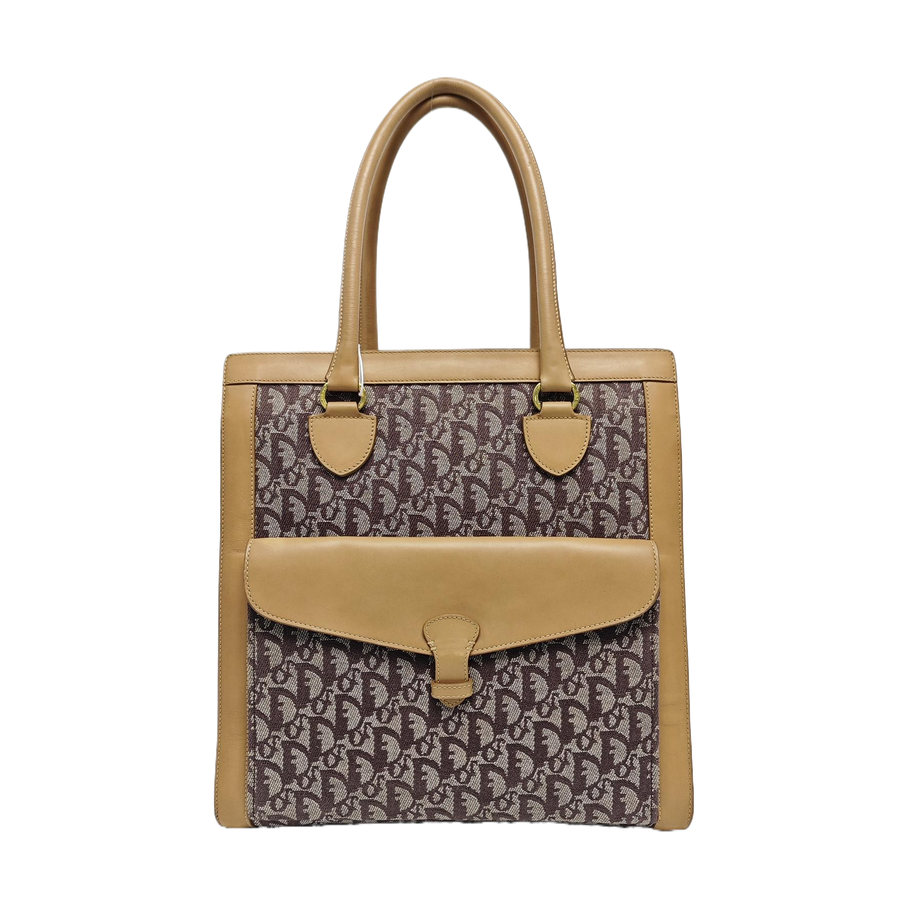 Oblique Canvas Tote Bag Multicolor