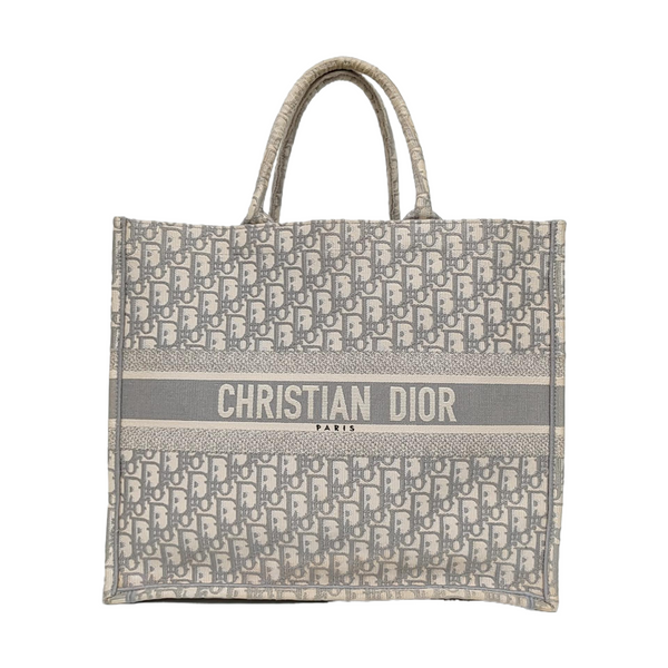 Book Tote Large Oblique Canvas Gray