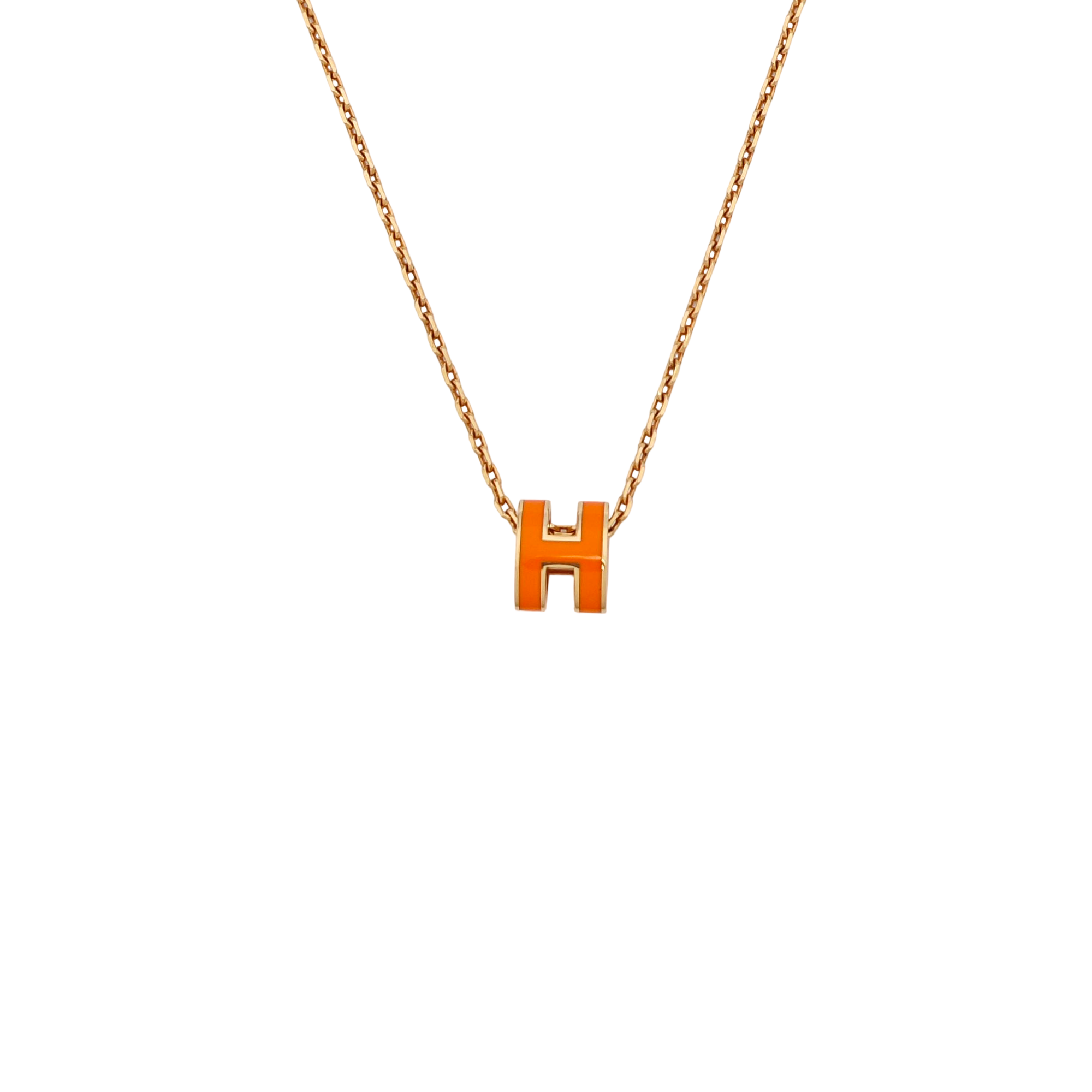 Pop H Metal Rose Gold Necklace