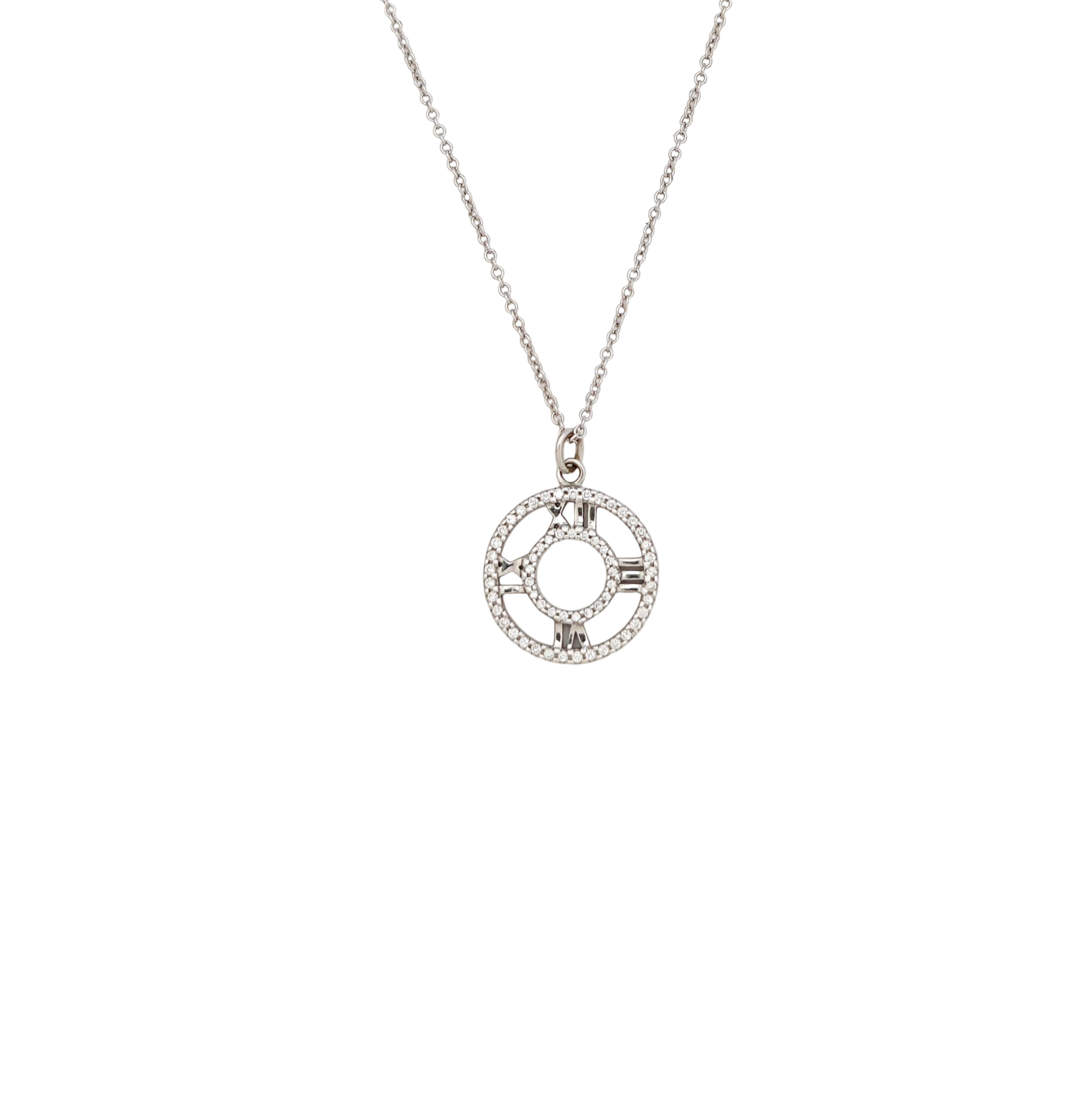 Atlas 18k White Gold Silver Necklace