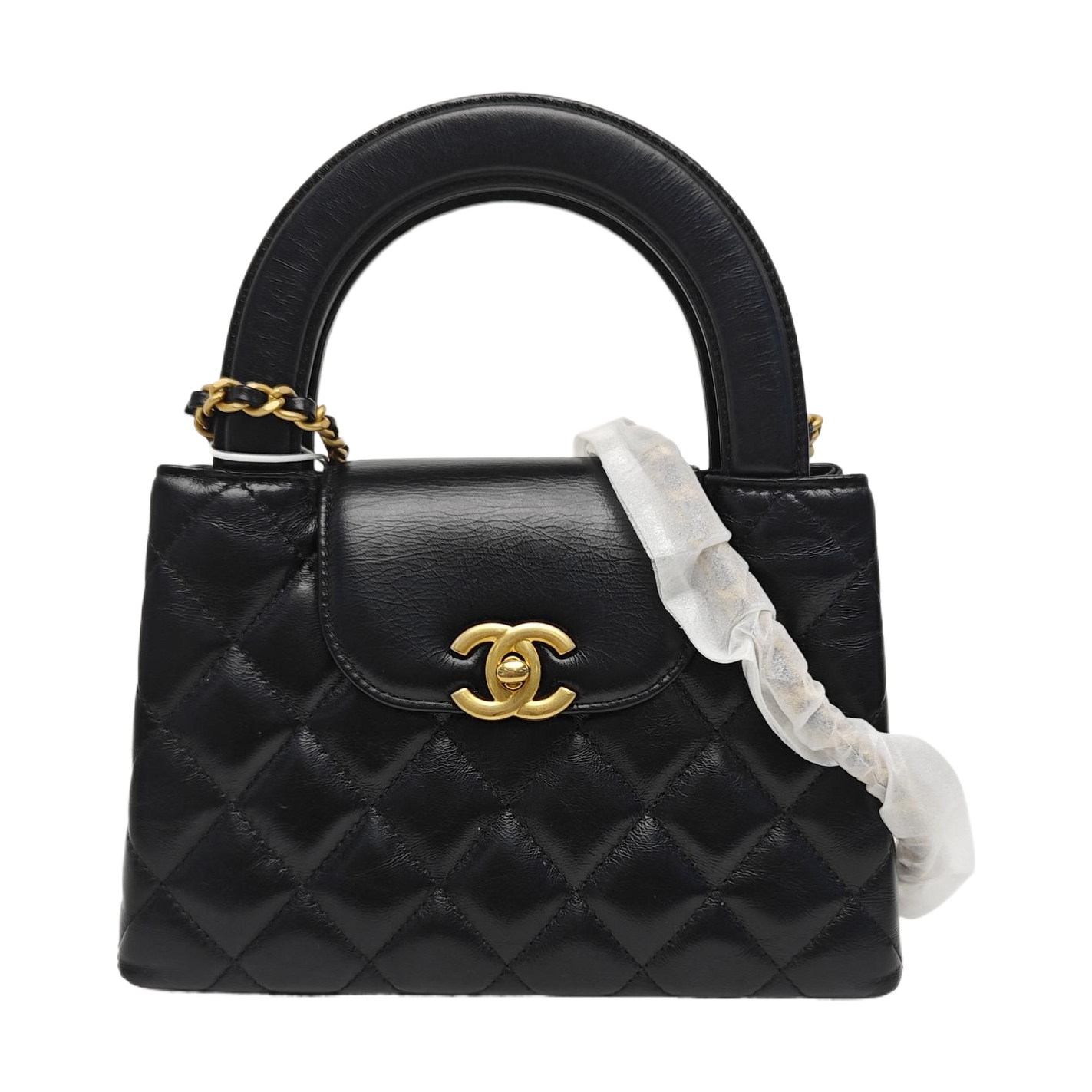 KELLY Mini Quilted Calfskin Black