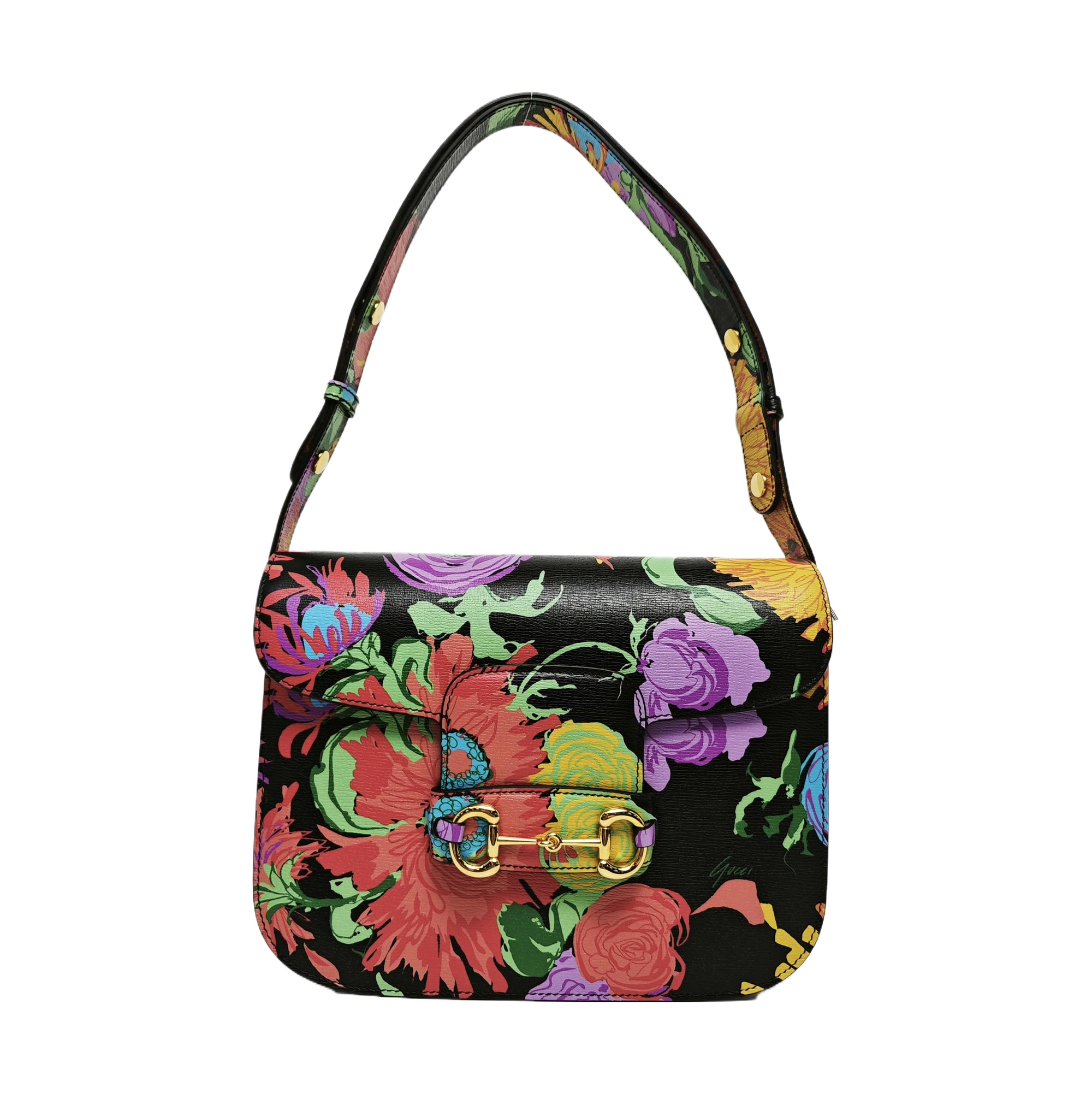 Authenticated pre-owned  Horsebit 1955 Small Calfskin Multicolor - Top Handle Bag at Looply