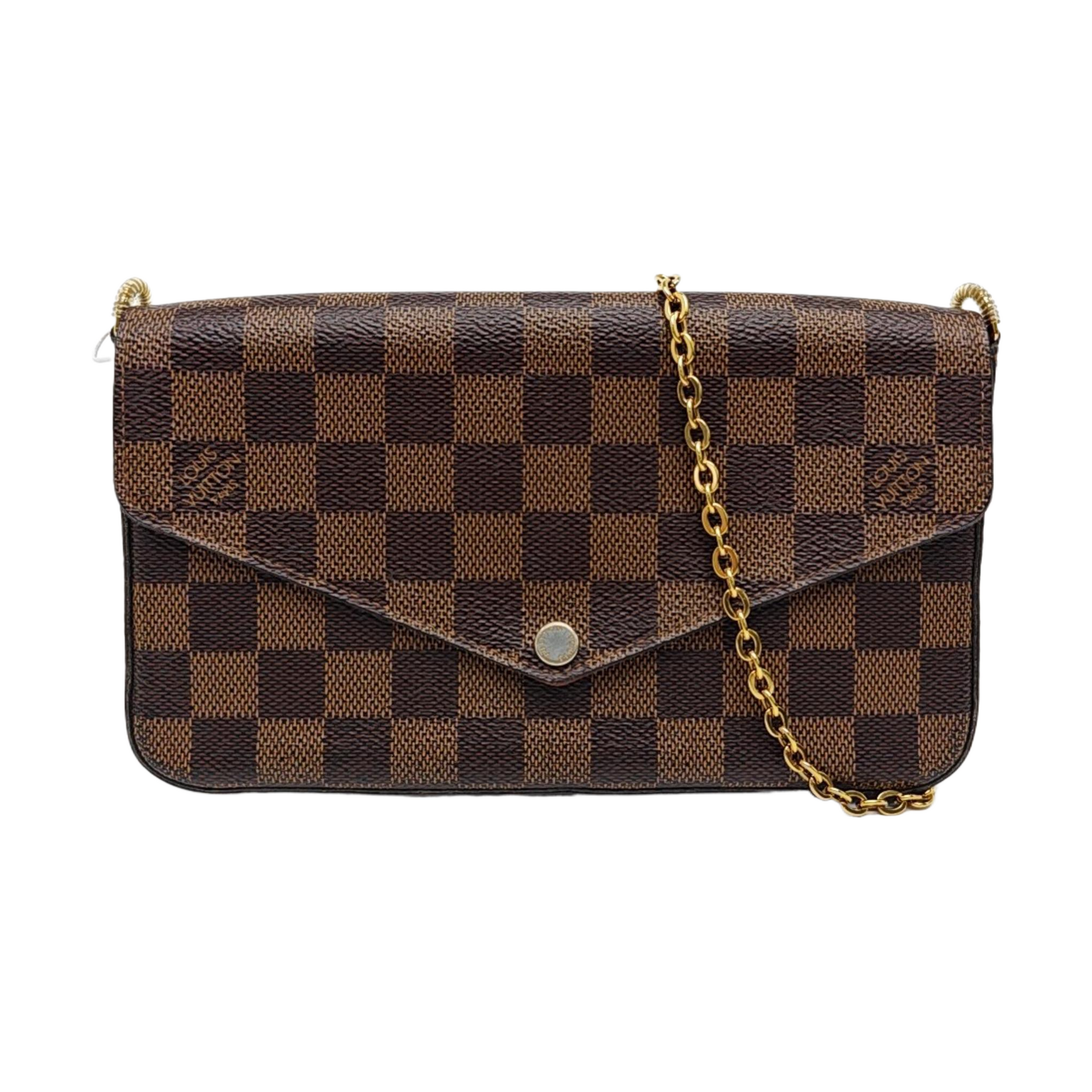 FÉLICIE Damier Ebene Coated Canvas Brown