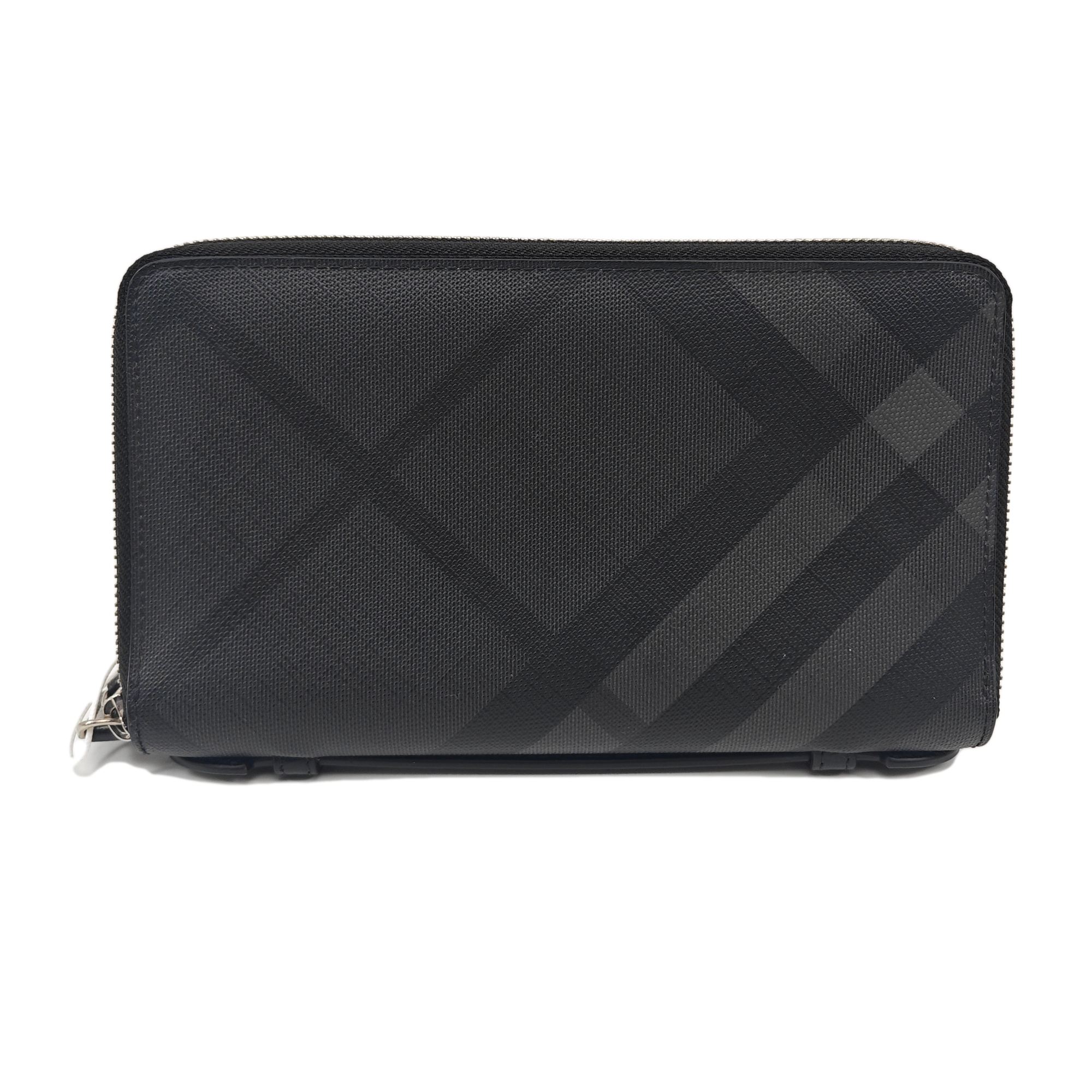 Coated Canvas Clutch Black