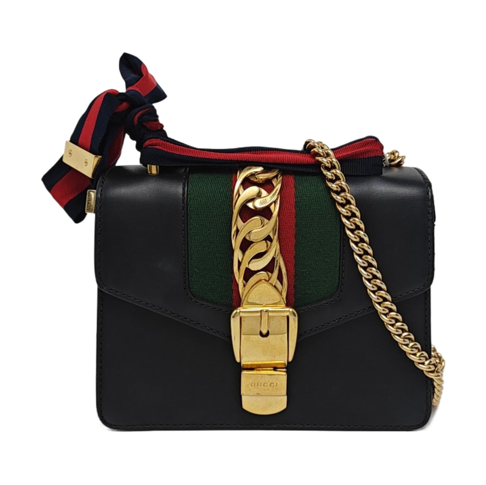 Authenticated pre-owned  Sylvie Mini Calfskin Black - Shoulder Bag at Looply