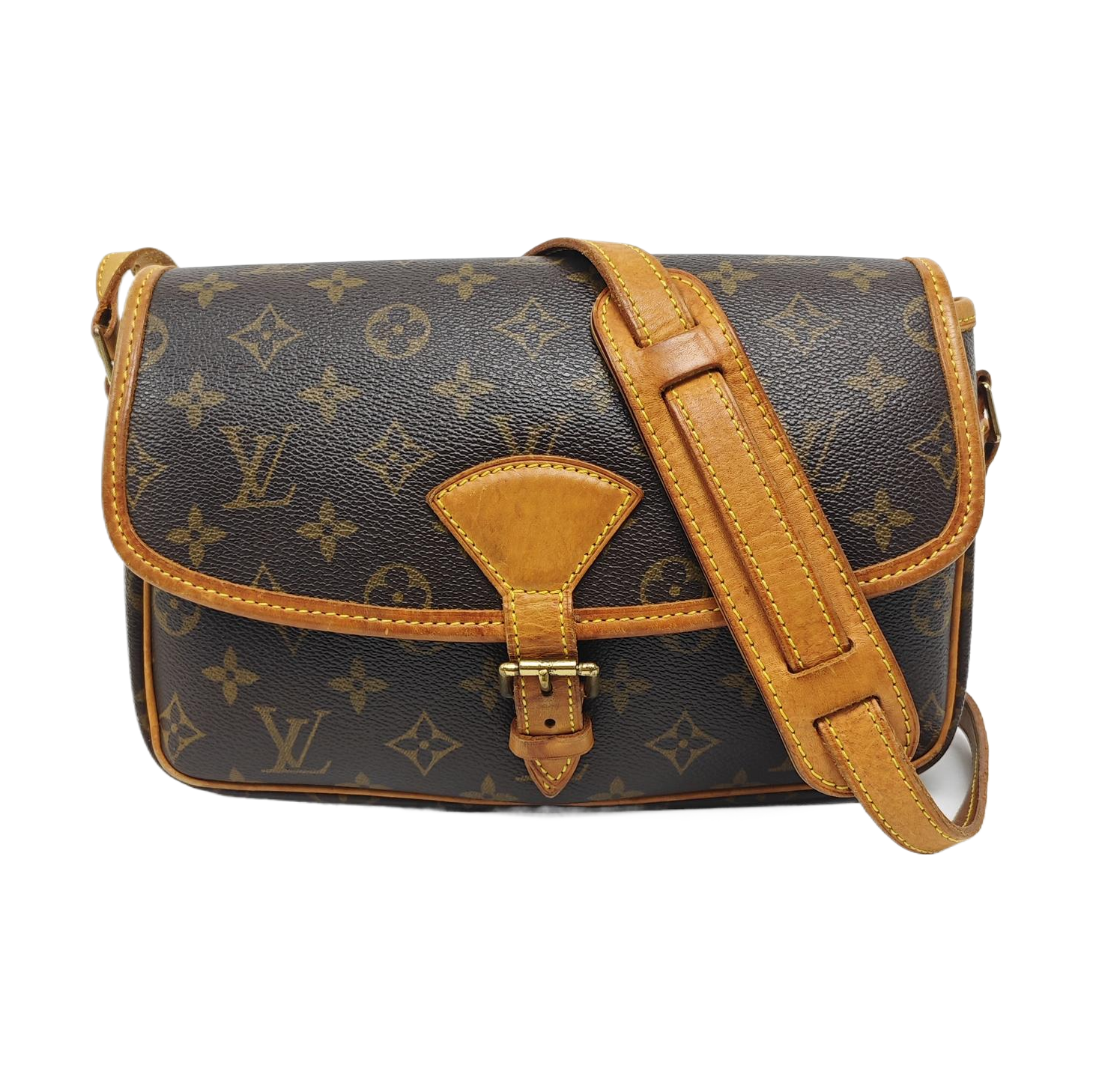 SOLOGNE PM Monogram Coated Canvas Brown