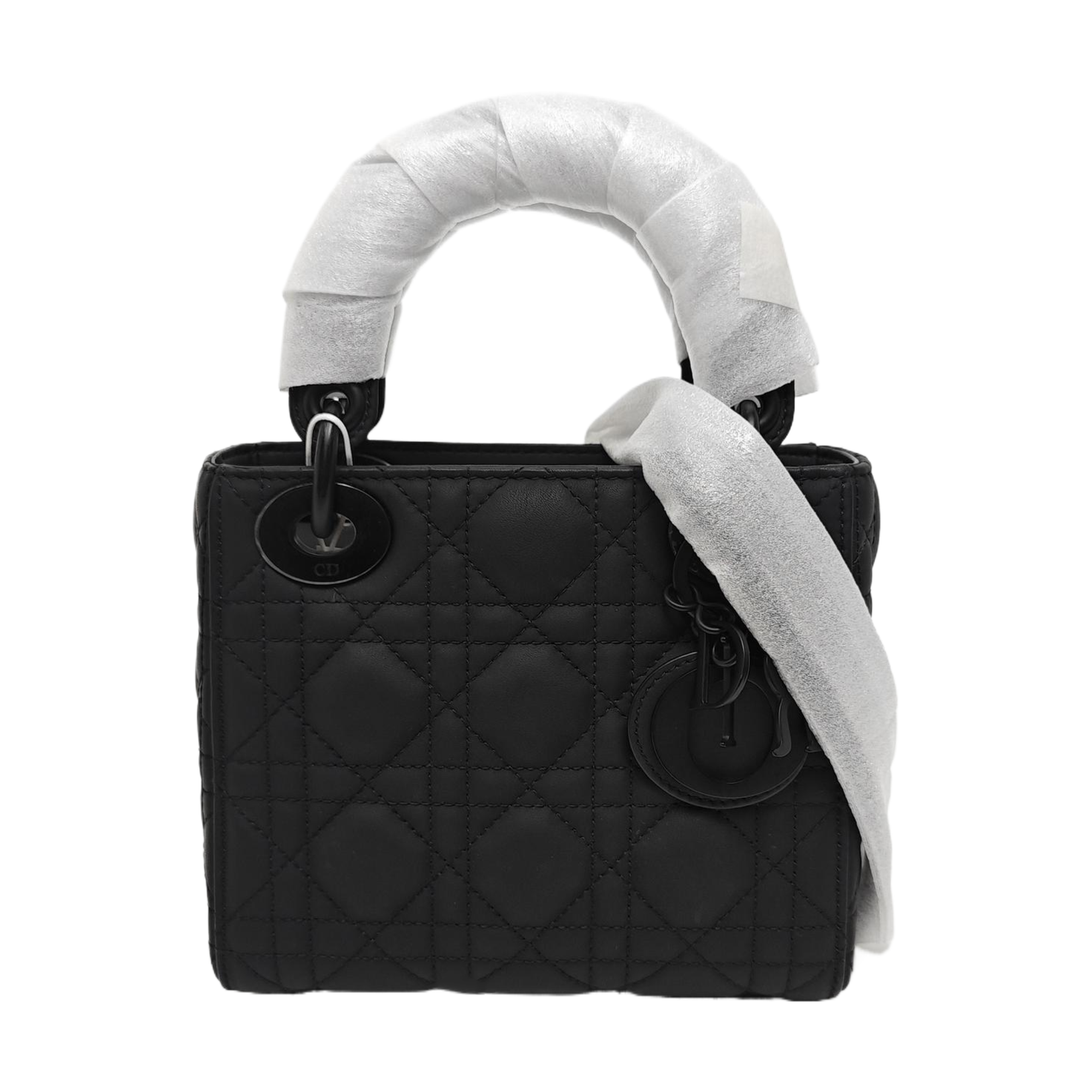Lady Dior Mini Cannage Lambskin Black