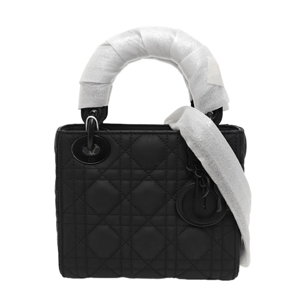 Lady Dior Mini Cannage Lambskin Black