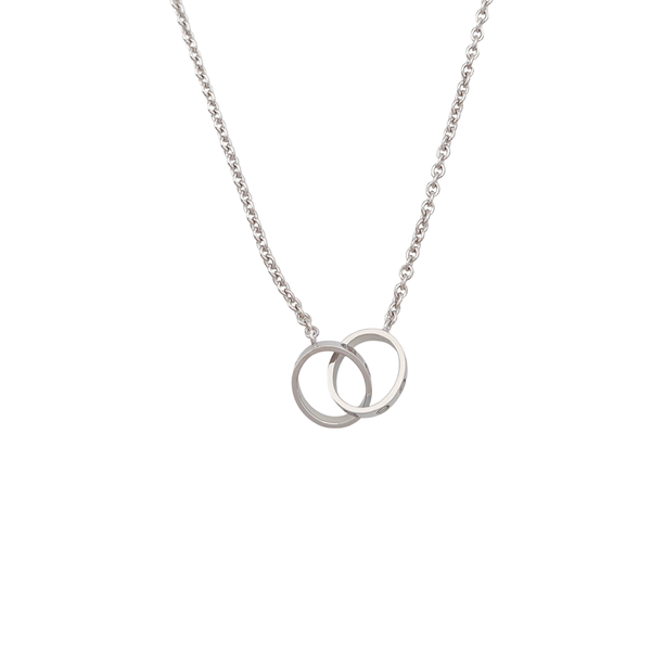 LOVE 18k White Gold Silver Necklace