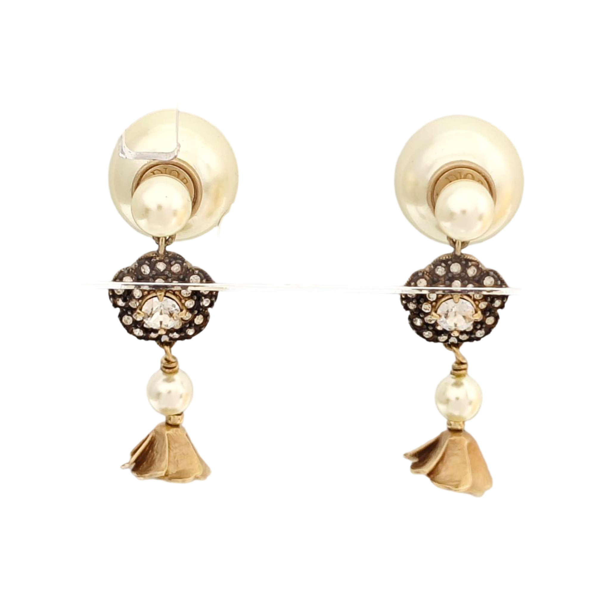 Metal White Stud Earrings