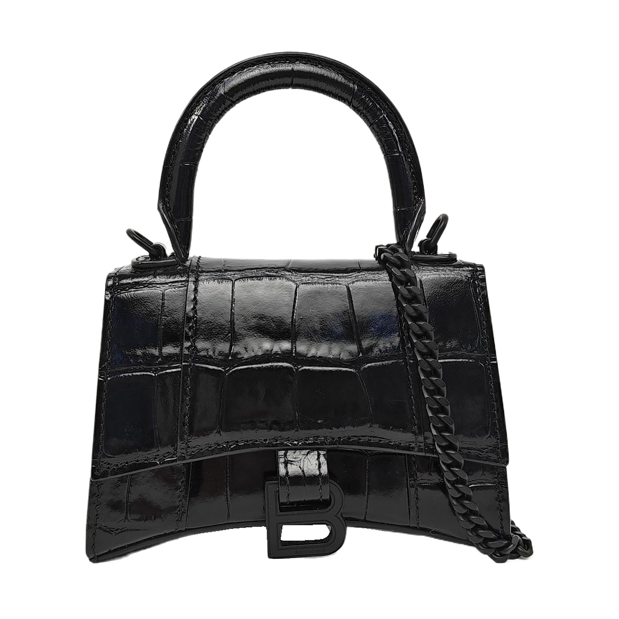 Hourglass Mini Calfskin Black