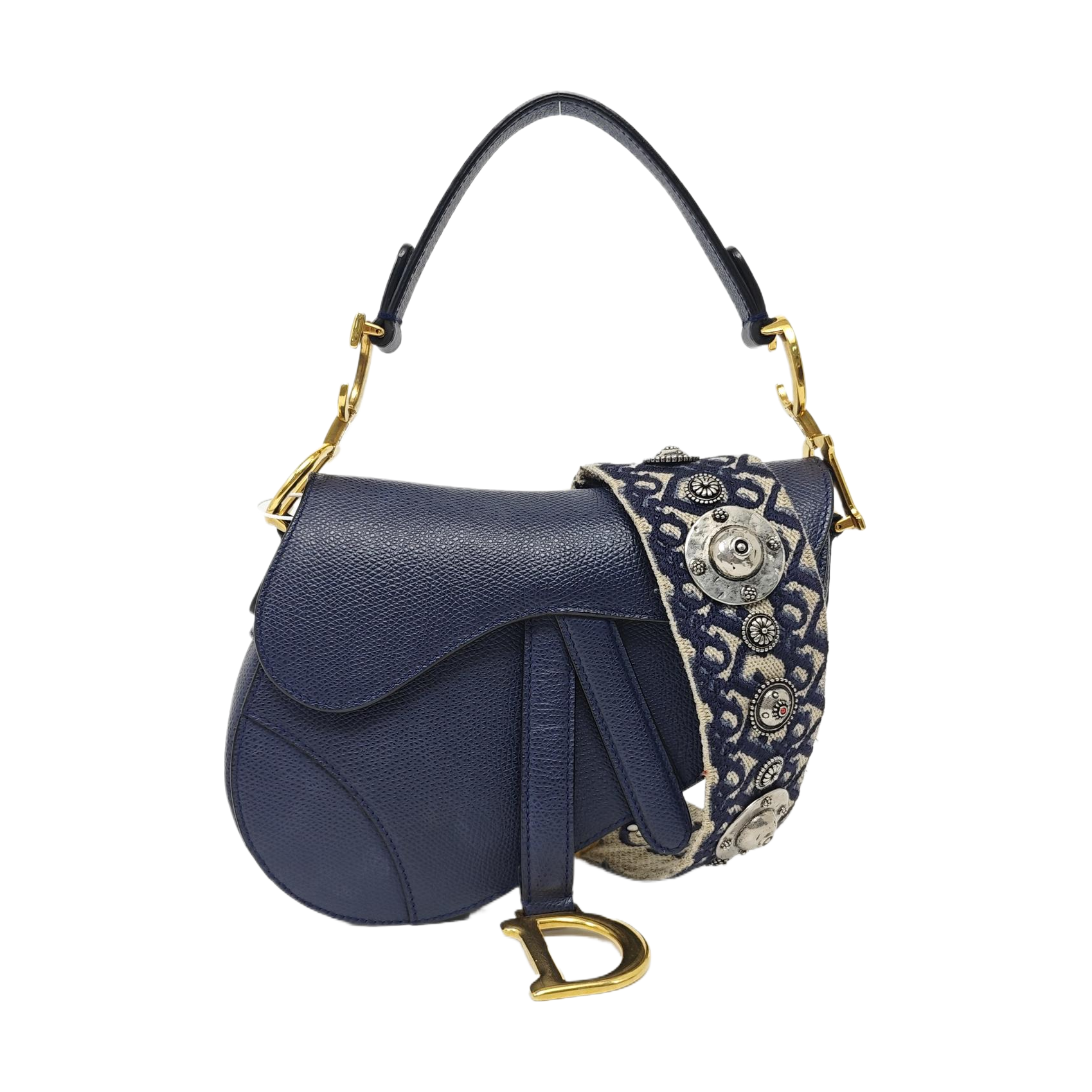 Saddle Mini Calfskin Blue