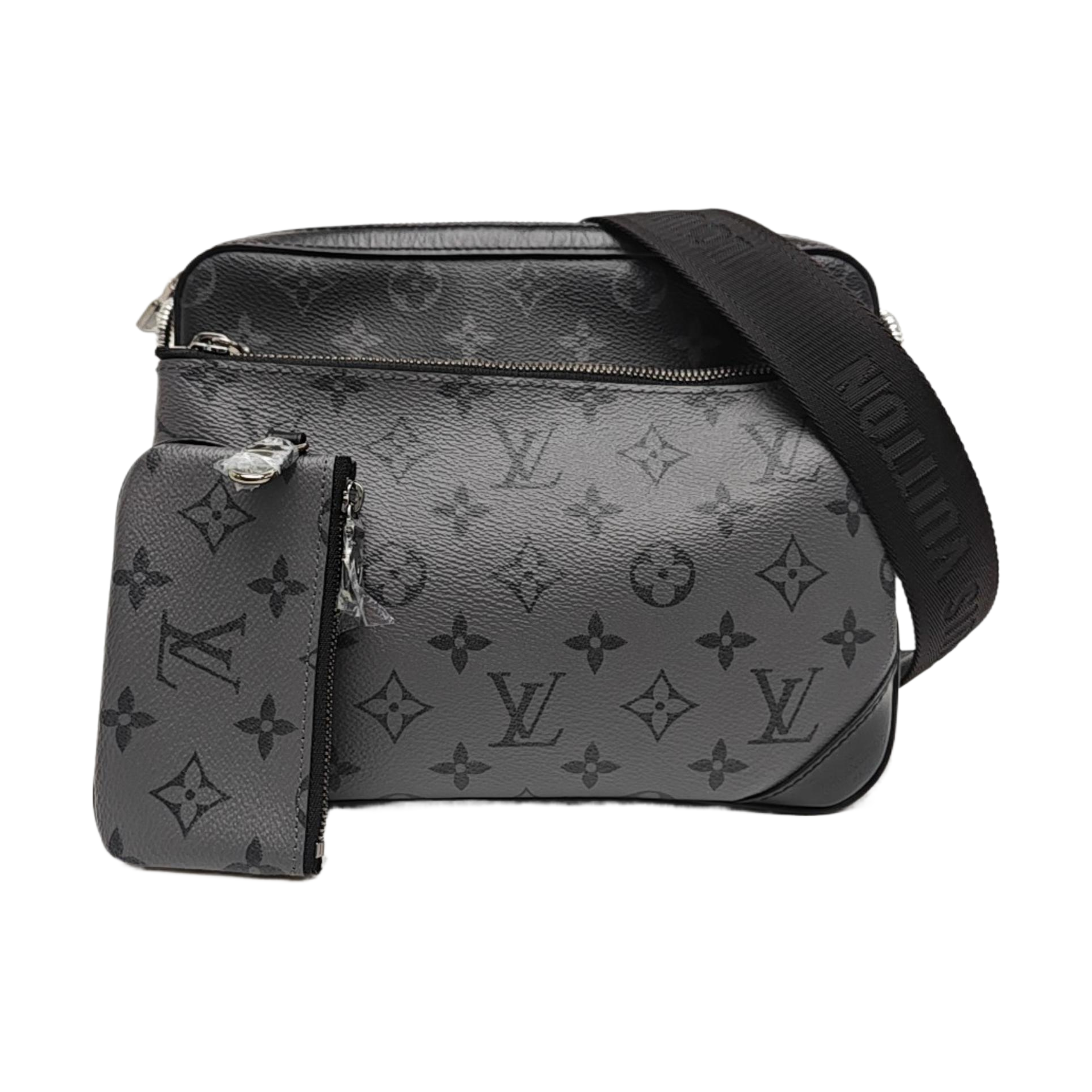 TRIO Monogram Coated Canvas Gray