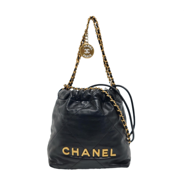 CHANEL 22 Mini Quilted Calfskin Black