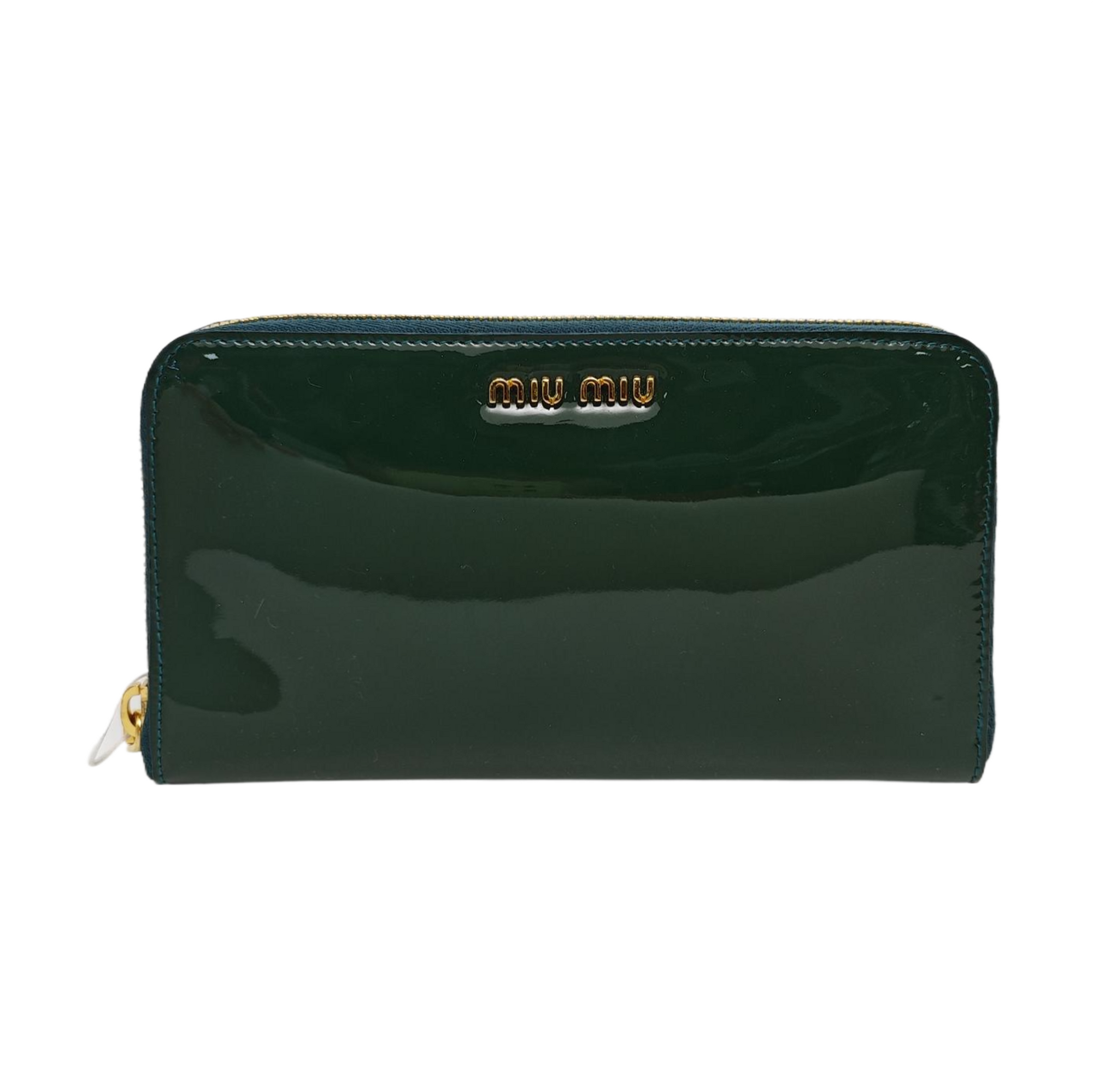 Patent Leather Wallet Green
