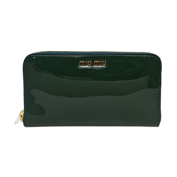Patent Leather Wallet Green