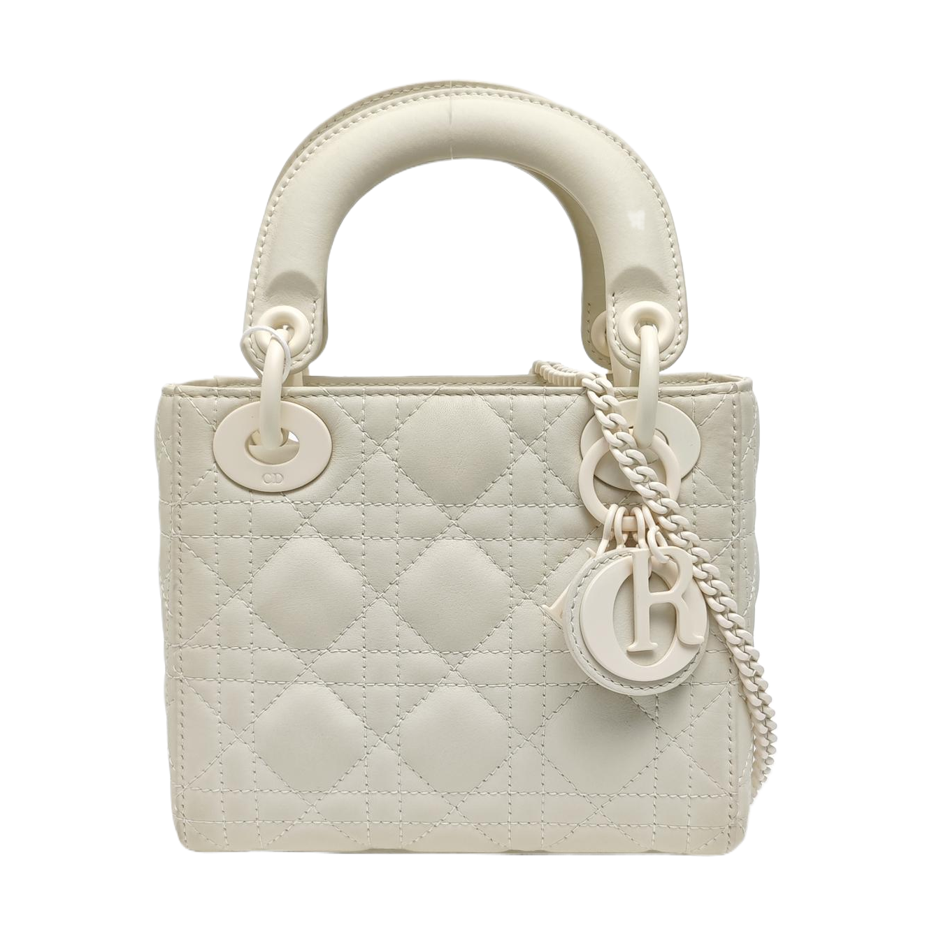 Lady Dior Mini Cannage Lambskin White