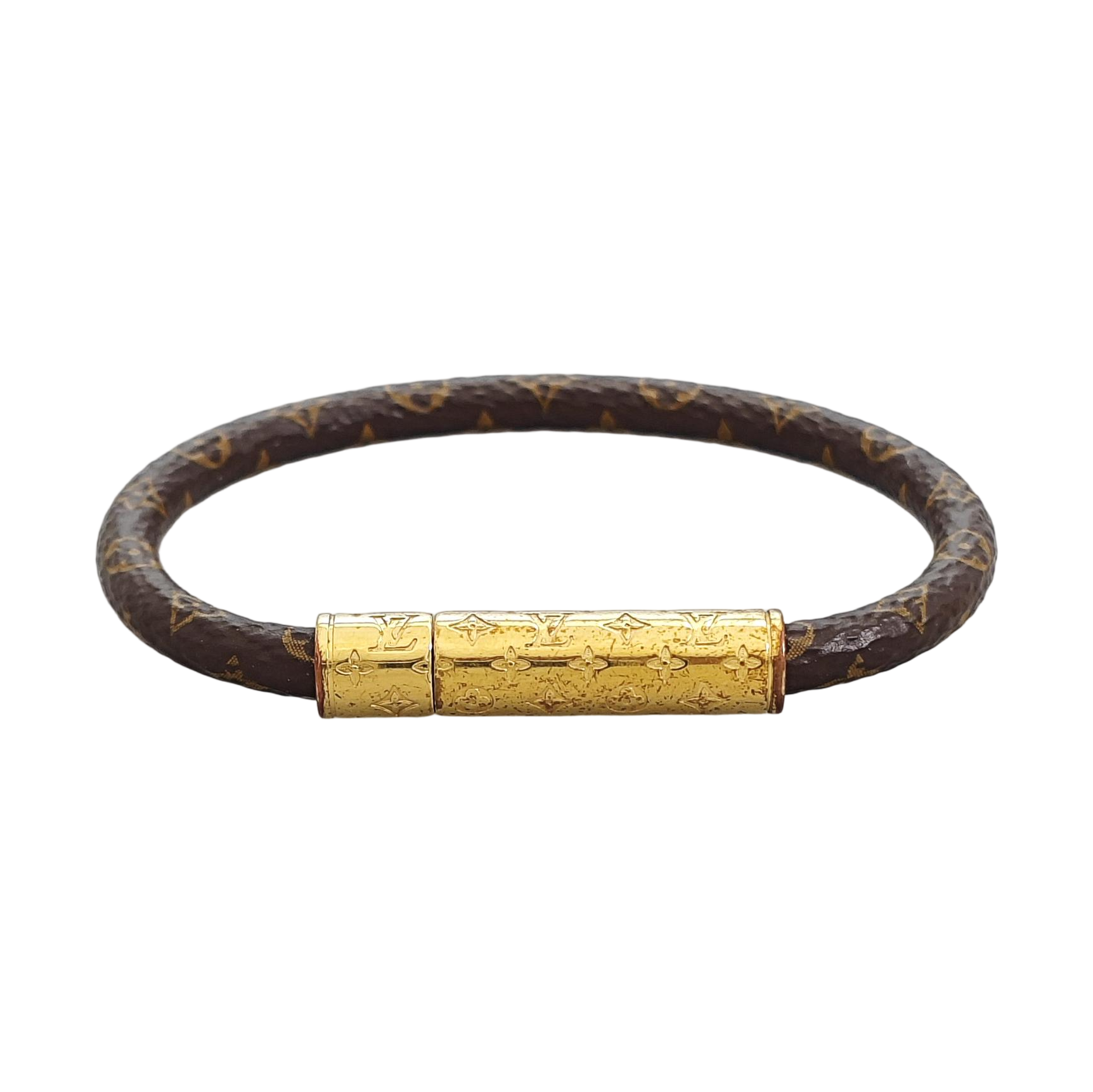CONFIDENTIEL Coated Canvas Brown Bangle