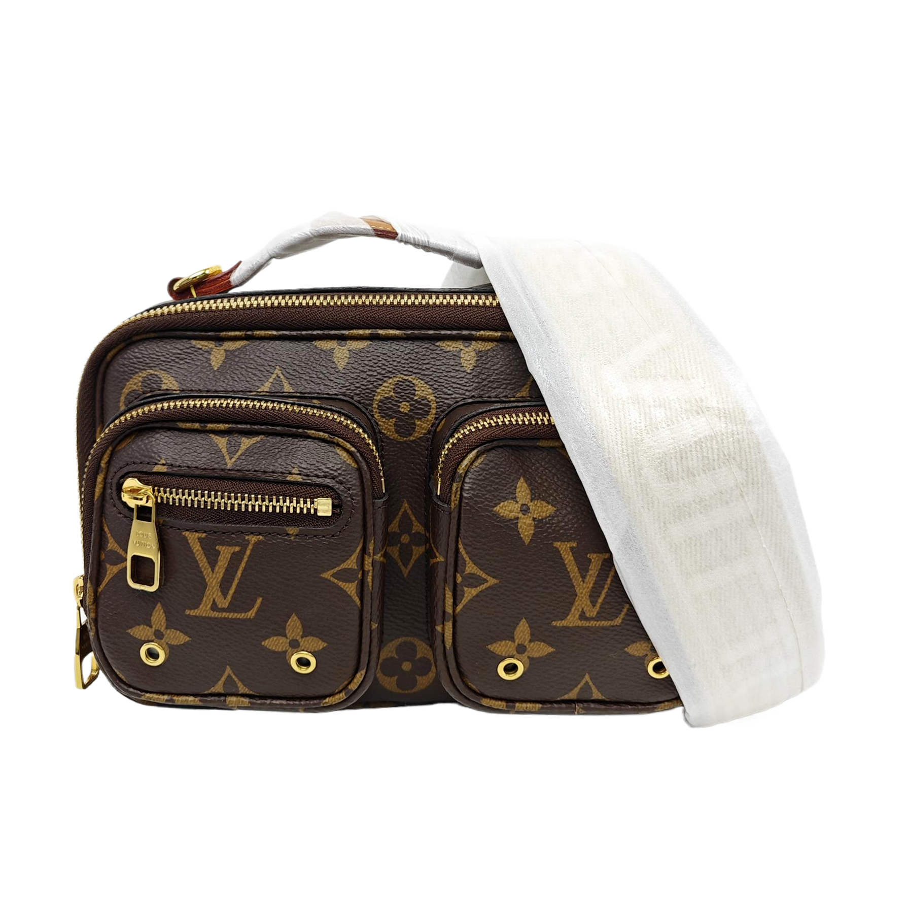UTILITY Monogram Coated Canvas Brown