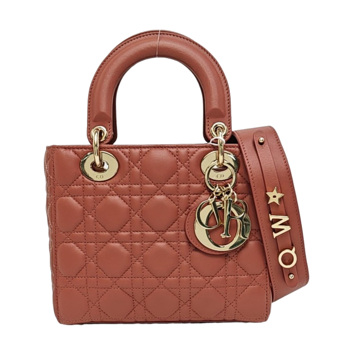 Authenticated pre-owned  Lady Dior Small Quilted Lambskin Beige - Shoulder Bag at Looply