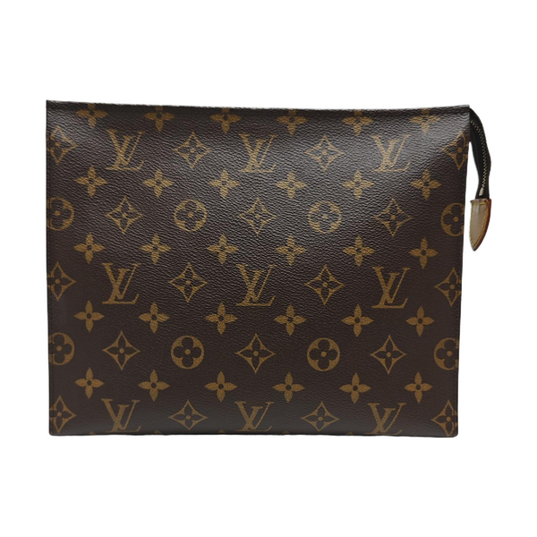 TOILET POCKET 26 Monogram Coated Canvas Brown