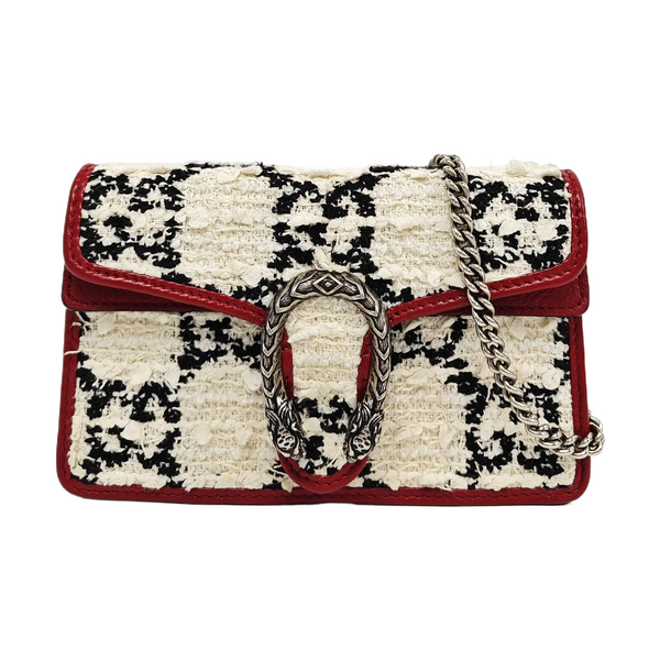Dionysus Super Mini Monogram Wool White