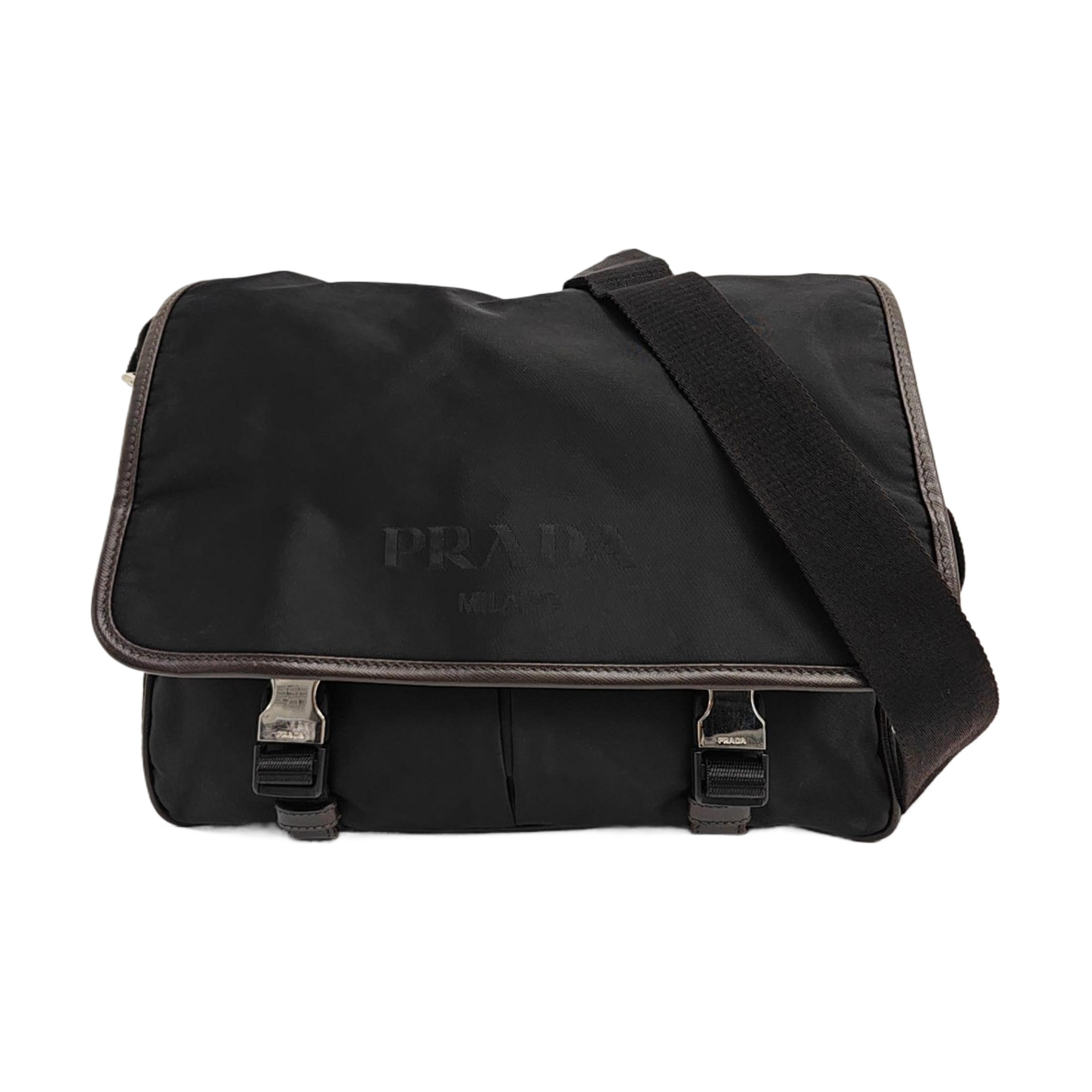 Nylon Shoulder Bag Black