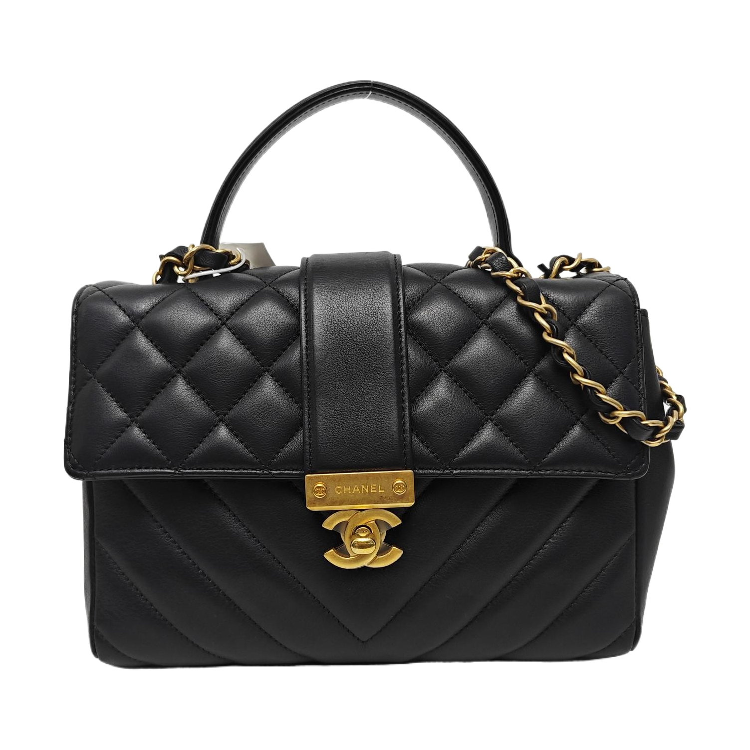 Quilted Calfskin Shoulder Bag Black