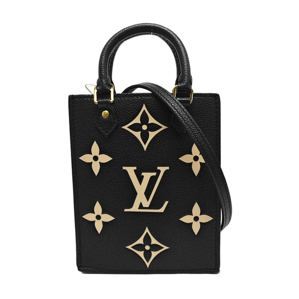 SAC PLAT Mini Monogram Calfskin Black