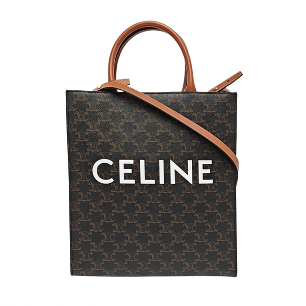 CABAS CELINE Small Coated Canvas Brown