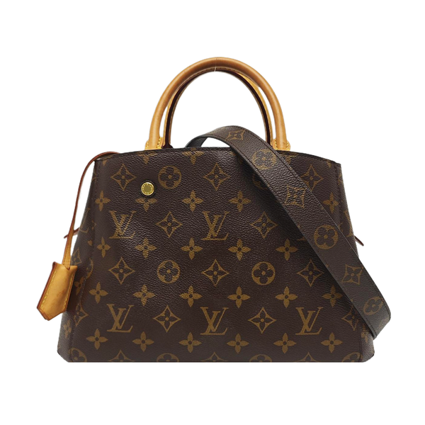MONTAIGNE Monogram Coated Canvas Brown