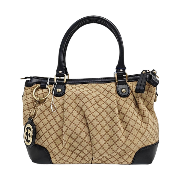 Sukey Monogram Canvas Beige