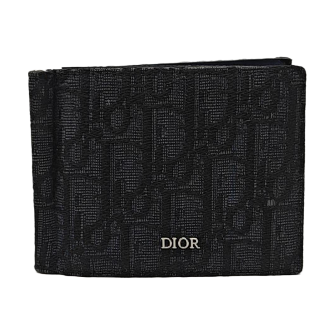 Oblique Canvas Wallet Gray