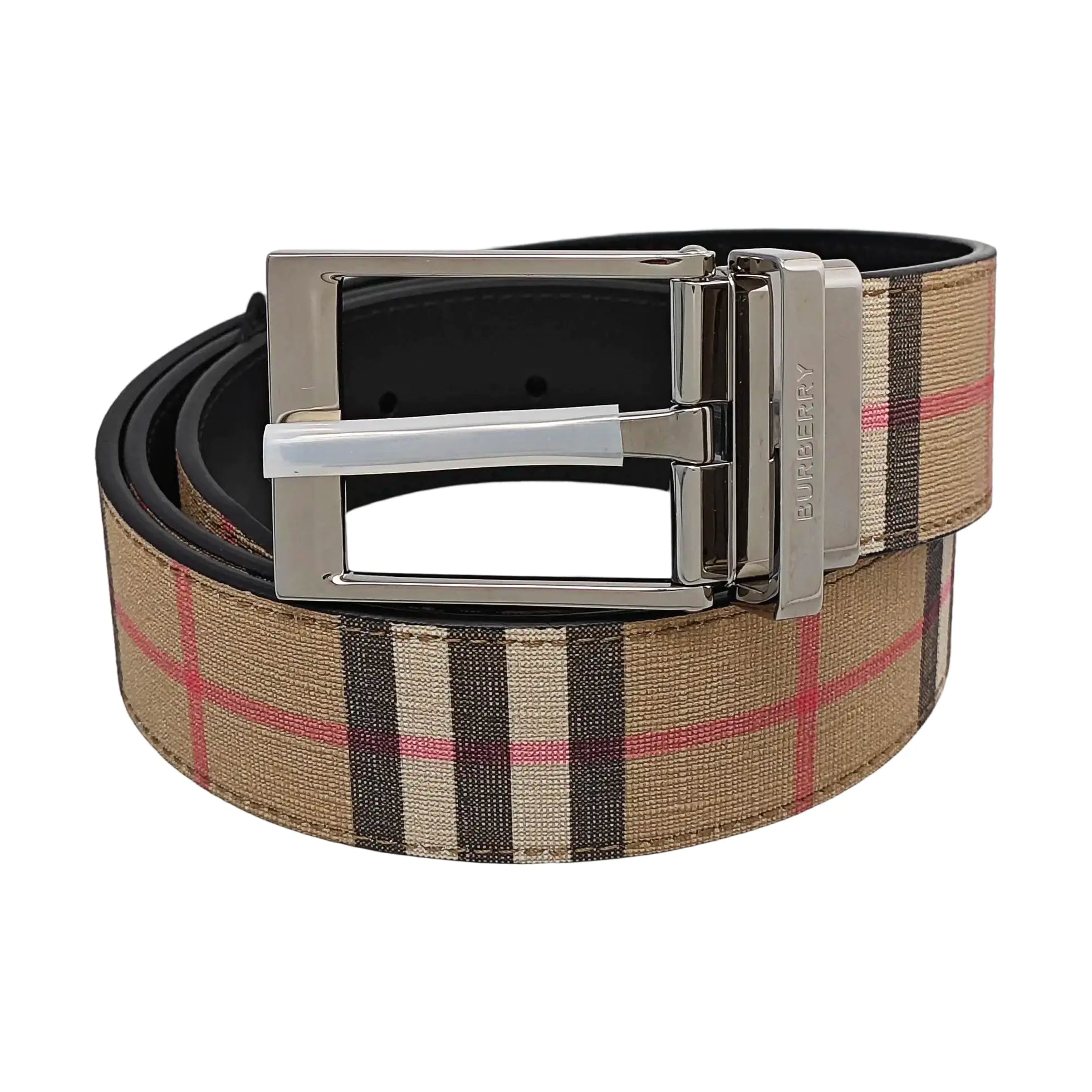 Coated Canvas Belt Beige
