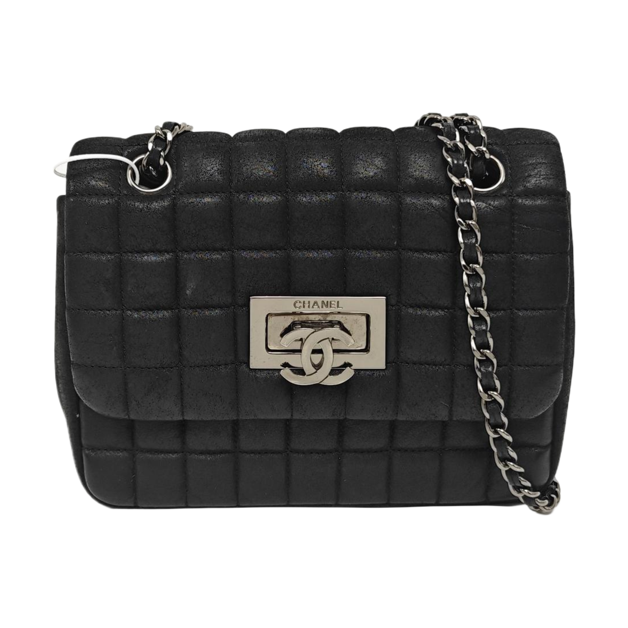 Quilted Calfskin Shoulder Bag Black