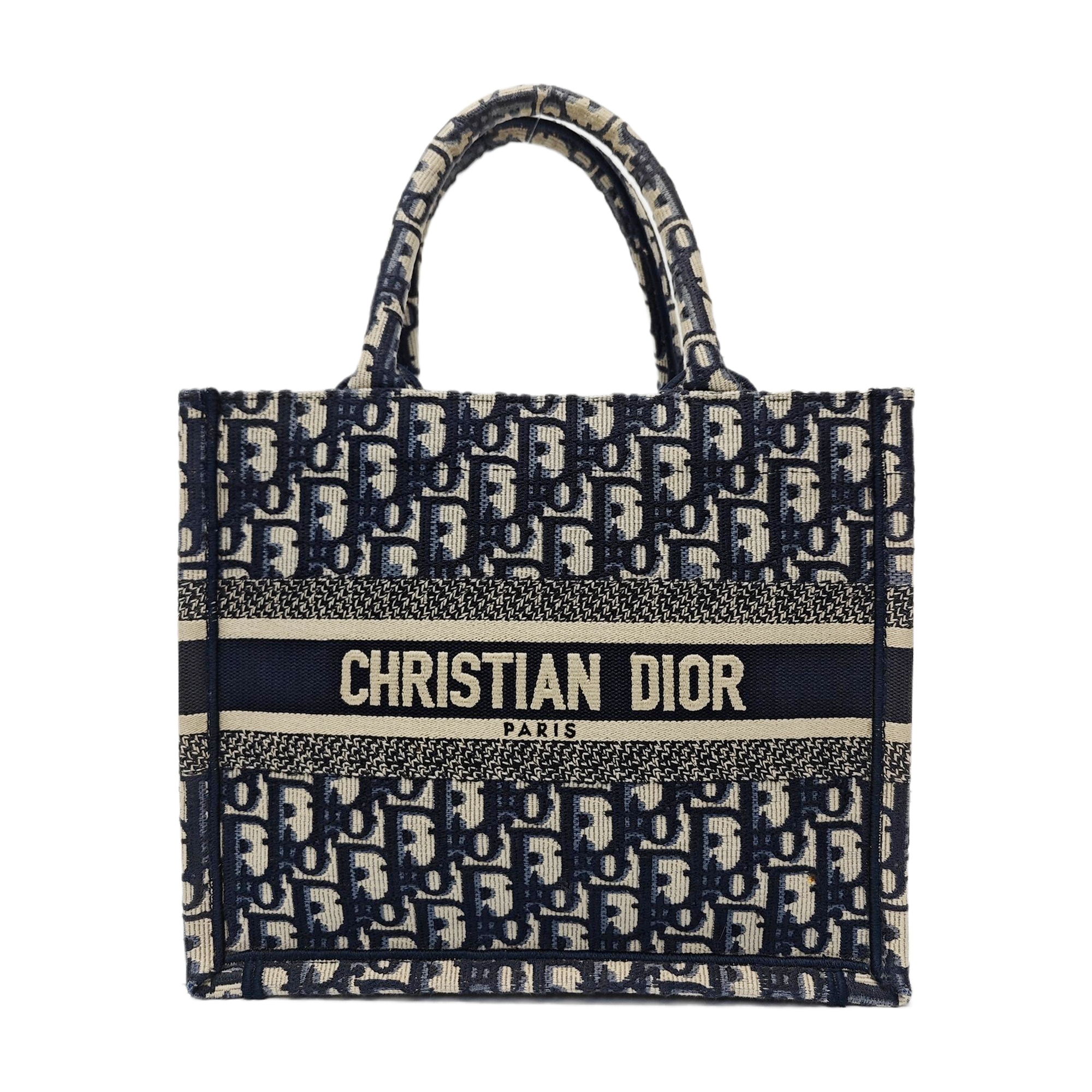 Book Tote Small Oblique Canvas Blue