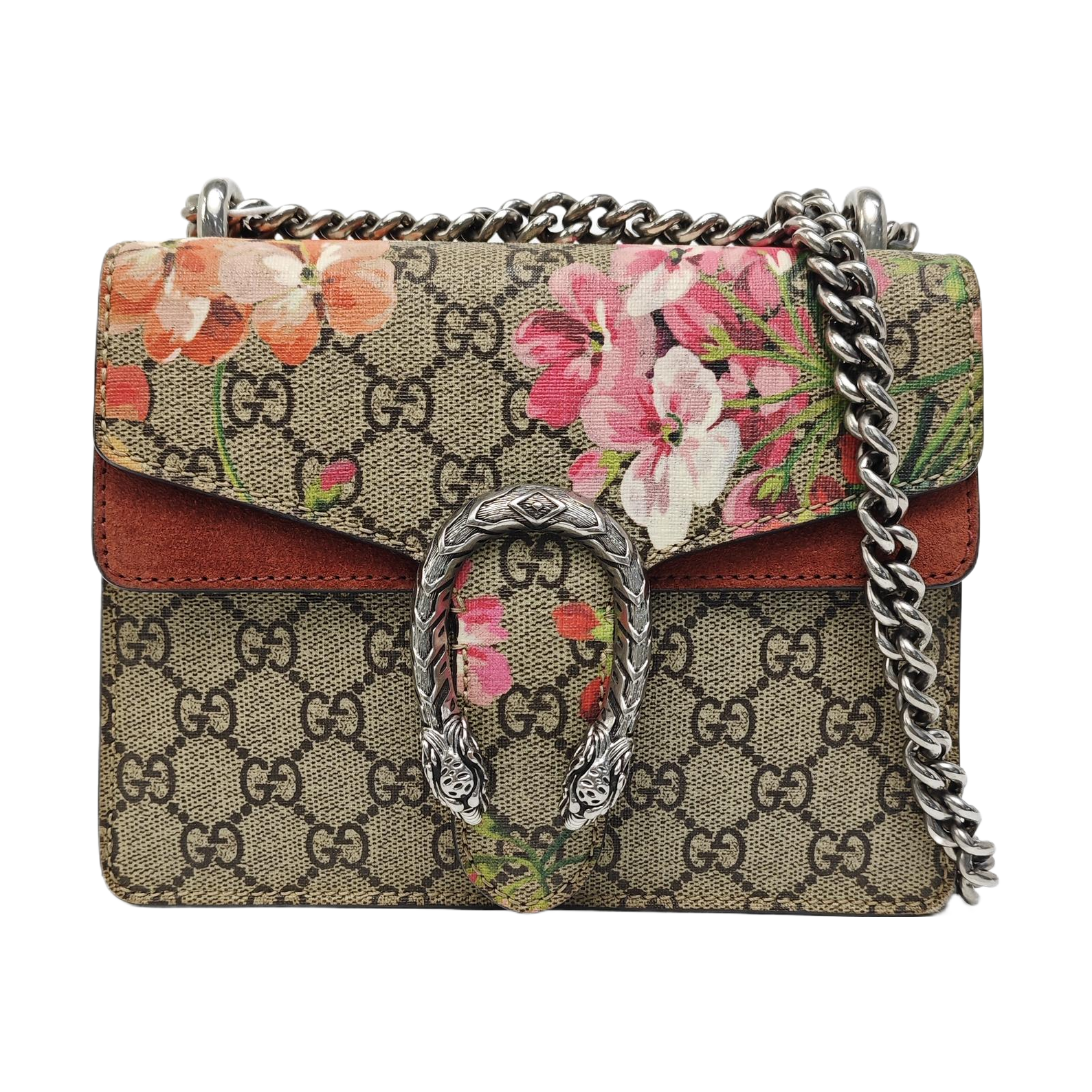 Dionysus Mini Monogram Coated Canvas Beige
