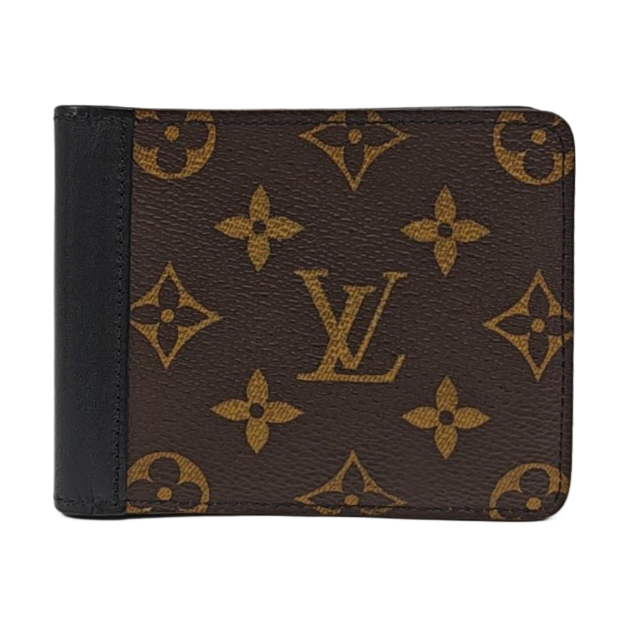 GASPAR Mini Monogram Coated Canvas Brown Wallet