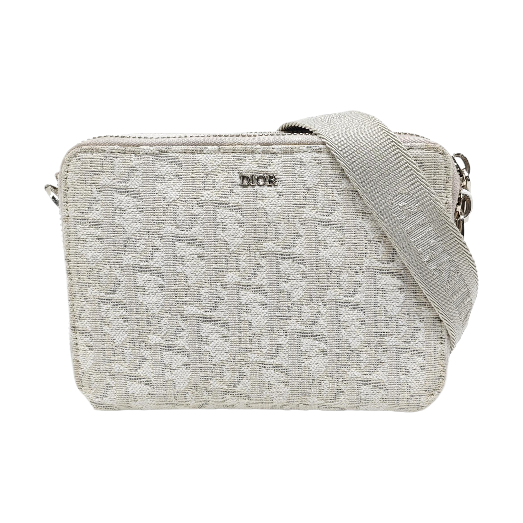 Oblique Canvas Shoulder Bag White