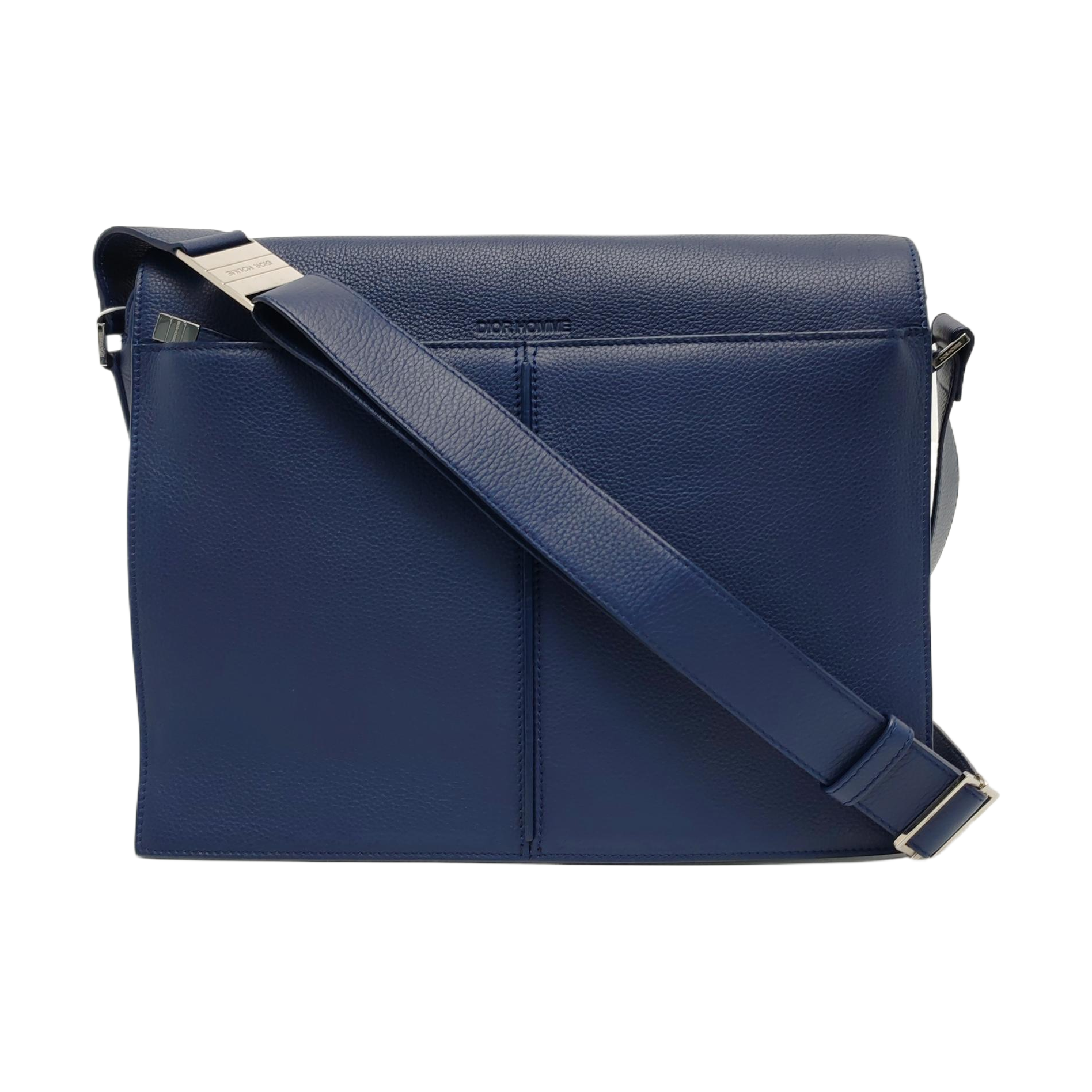 Calfskin Shoulder Bag Blue