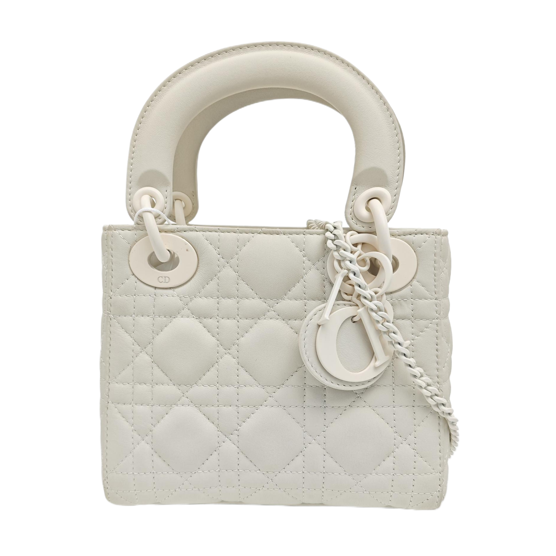 Lady Dior Mini Cannage Lambskin White