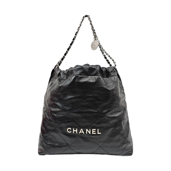 CHANEL 22 Medium Quilted Calfskin Black