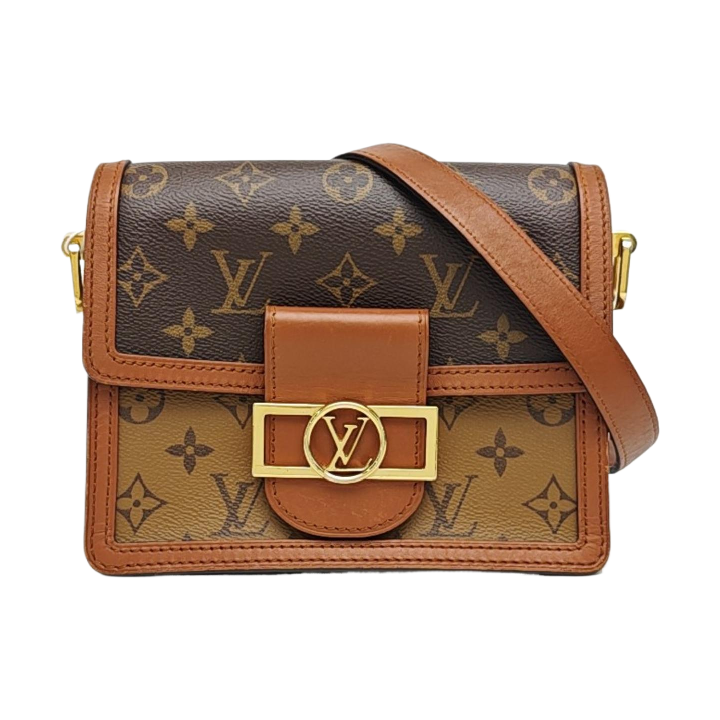 DAUPHINE Mini Monogram Coated Canvas Brown