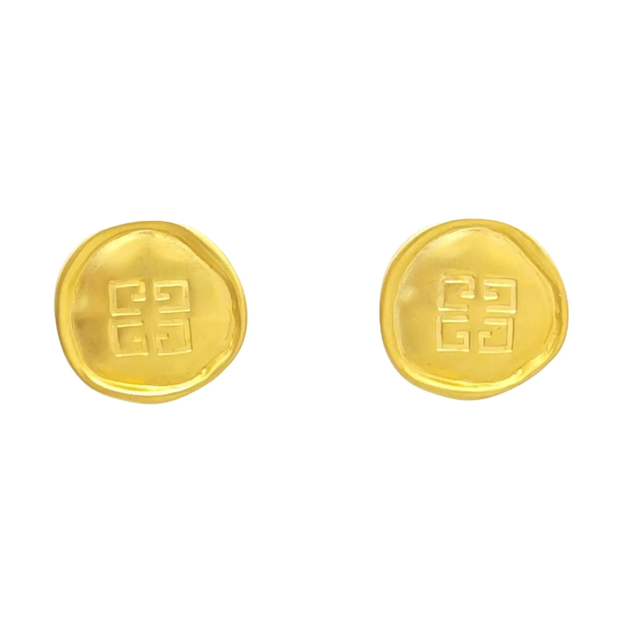 4G Logo Metal Gold Clip On Earrings