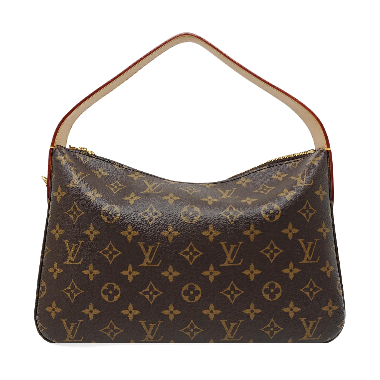 Monogram Coated Canvas Top Handle Bag Brown