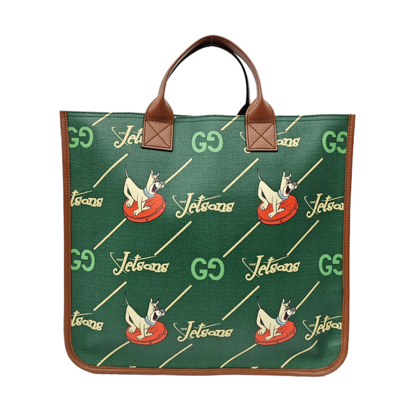 Monogram Coated Canvas Tote Bag Green